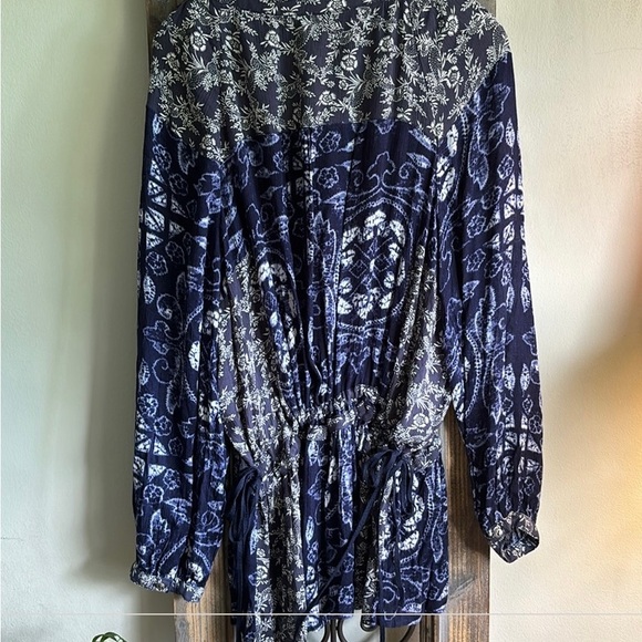 Free People Indigo Long Sleeve Side Tie Top - Picture 8 of 9